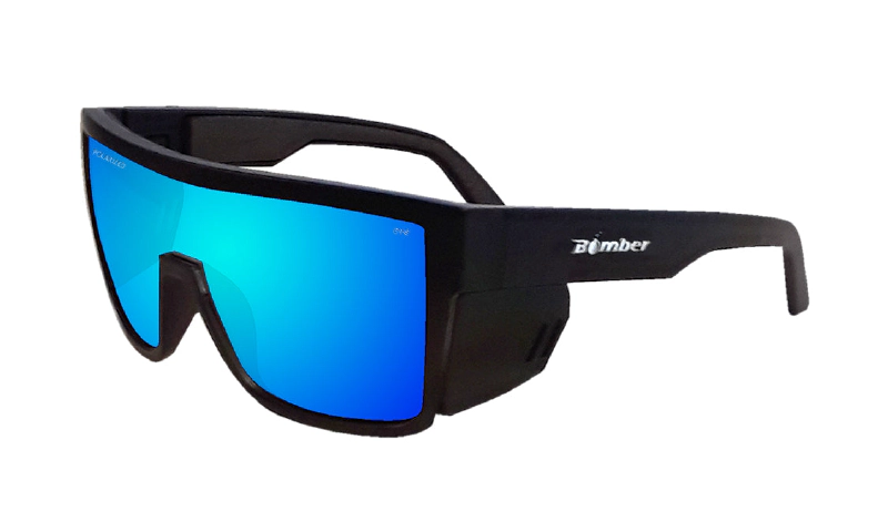 BUZZ Bomb Safety - Polarized Ice Blue Mirror Black 1