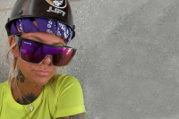 BUZZ Bomb Safety - Polarized Sunset Revo Pink Mirror Crystal 6