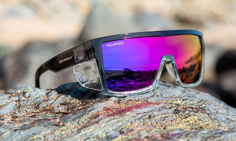 BUZZ Bomb Safety - Polarized Sunset Revo Pink Mirror Crystal 9