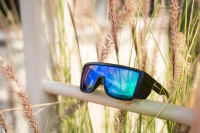 BUZZ Bomb Safety - Polarized Ice Blue Mirror Black 8