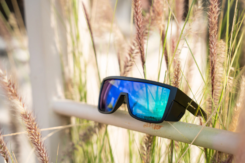 BUZZ Bomb Safety - Polarized Ice Blue Mirror Black 8